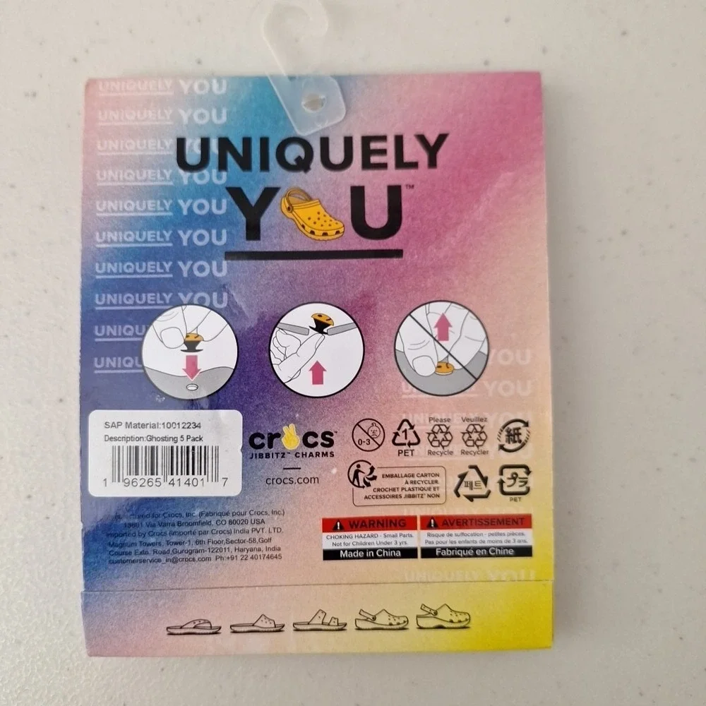 Crocs Charms Jibbitz Uniquely You Ghosting Halloween Holiday, 5 Pack, NEW